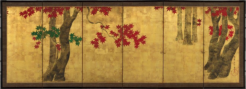 Tawaraya Sōri 俵屋宗理 - Autumn Maple Trees - TL42147.39 - Harvard Art Museums