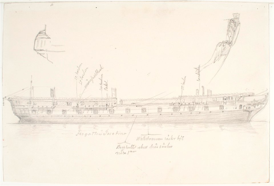 Teckning - Sjöhistoriska museet - OB 243