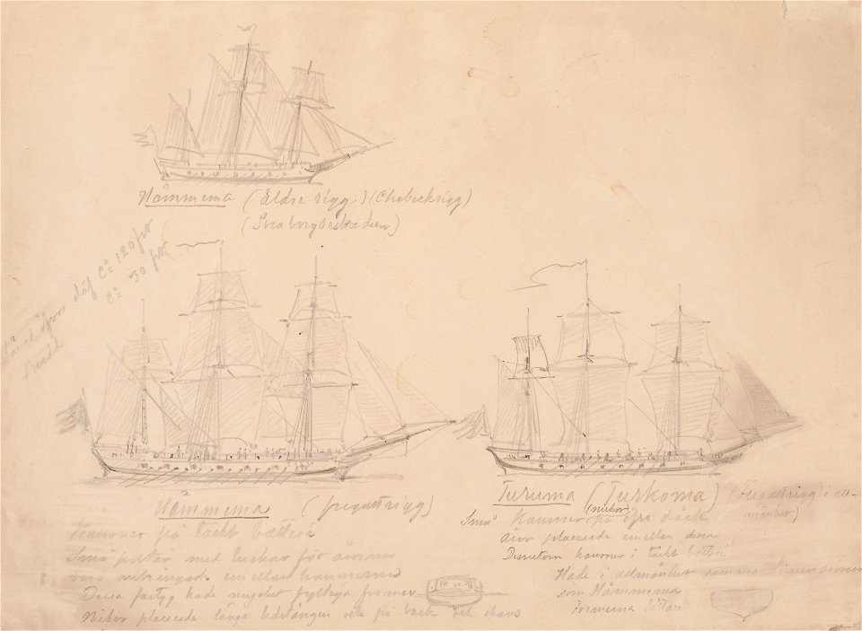 Teckning - Sjöhistoriska museet - OB 714