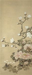 Tawaraya Sôtatsu - Peonies, Magnolia, and Dandelions - 1939.1922 - Art Institute of Chicago