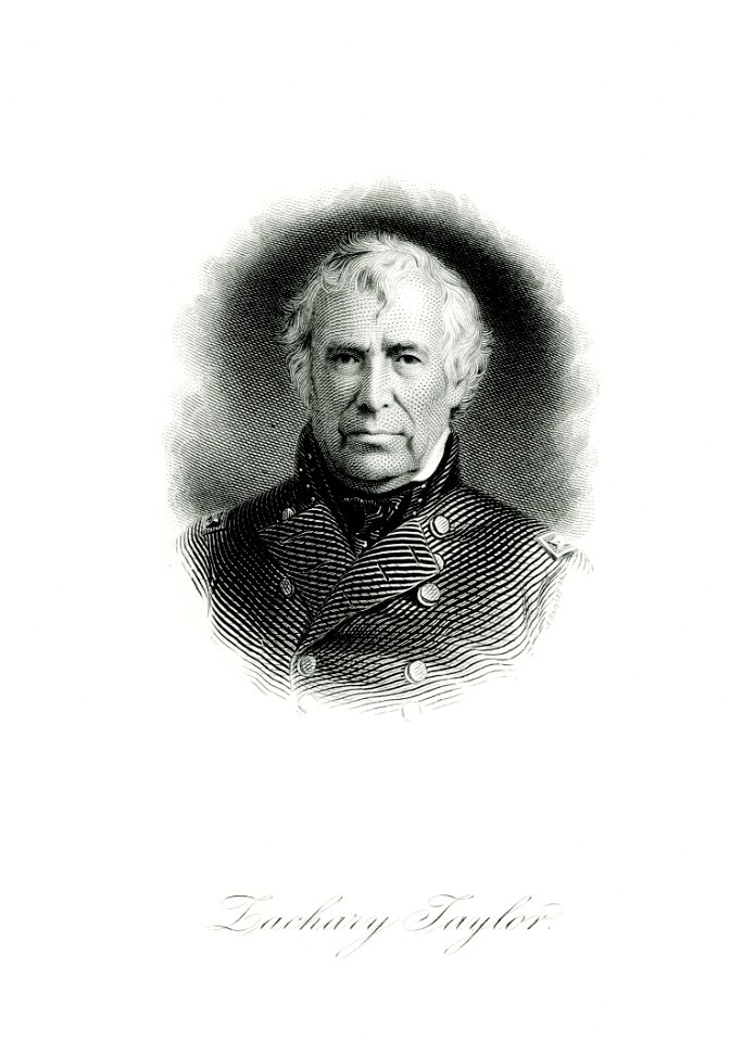 TAYLOR, Zachary-President (BEP eng portrait restored)