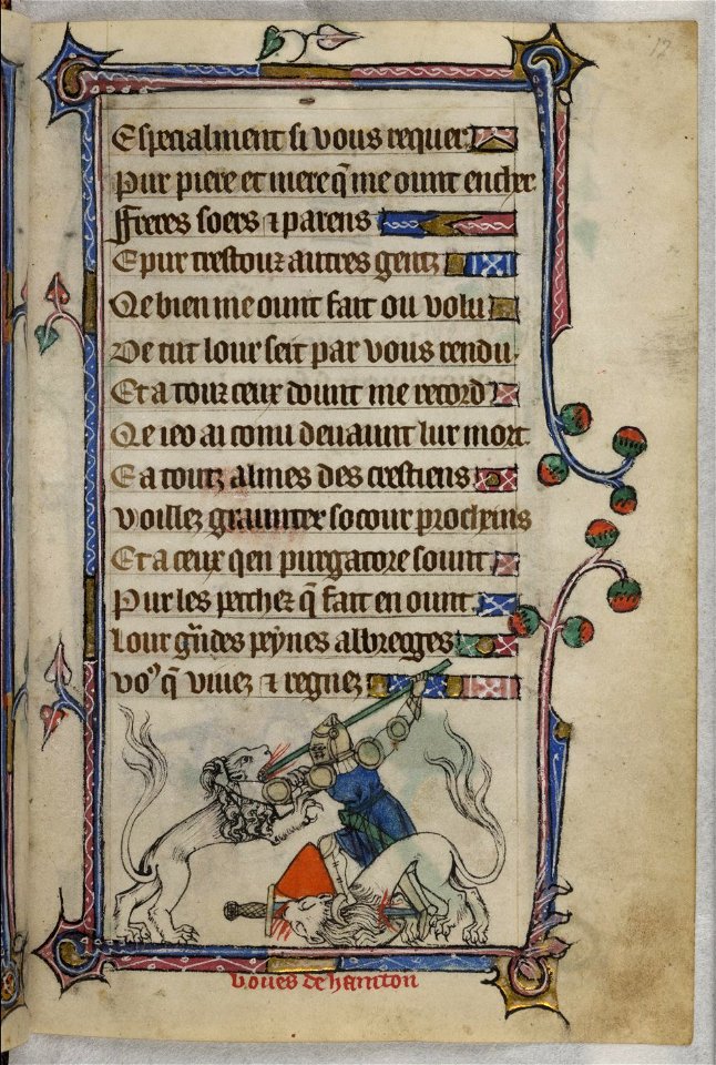 Taymouth Hours - BL YT13 f12r (Bevis of Hampton)