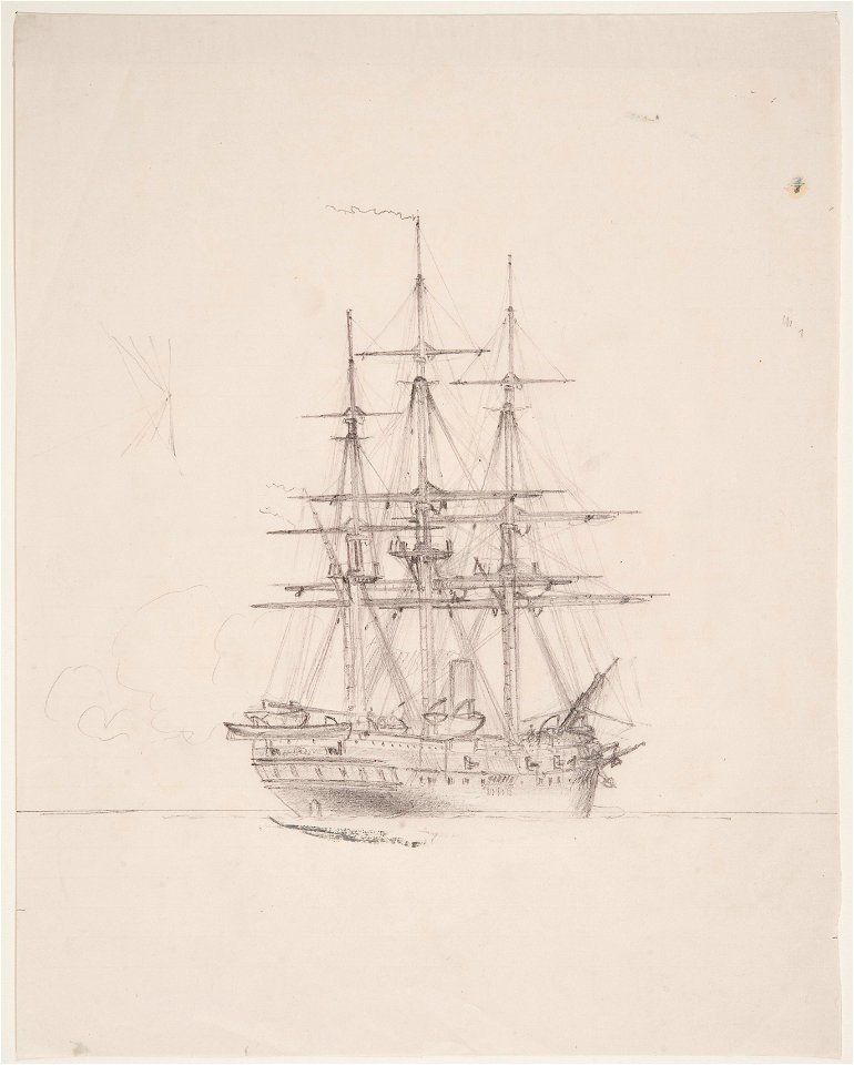 Teckning - Sjöhistoriska museet - OB 752