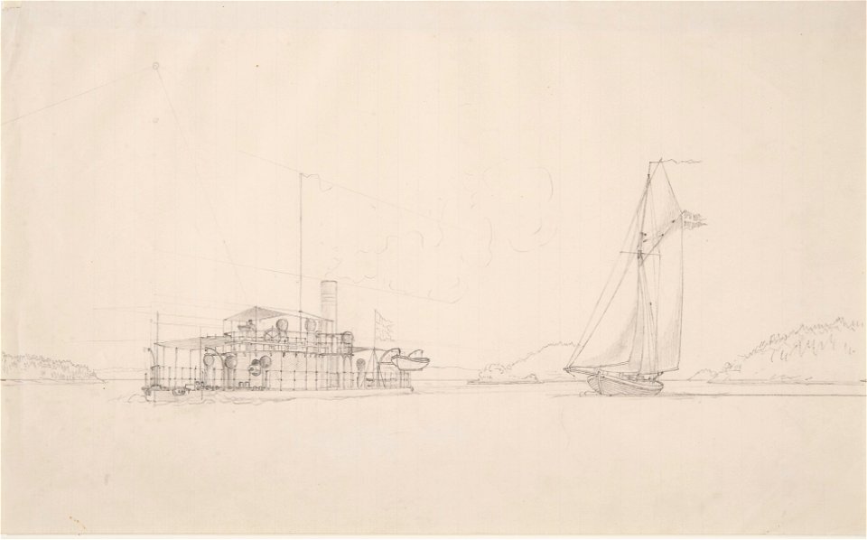 Teckning - Sjöhistoriska museet - OB 748