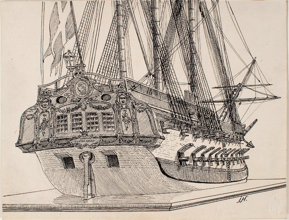 Teckning - Sjöhistoriska museet - OB 442