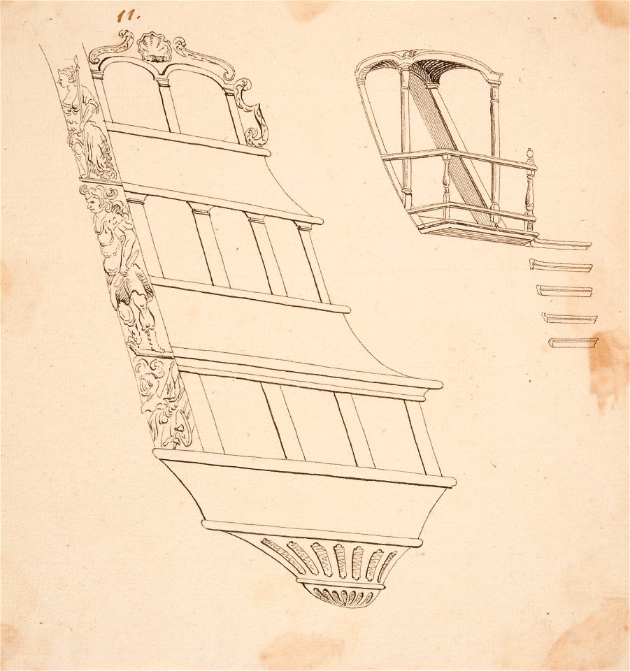 Teckning - Sjöhistoriska museet - SB 1376a