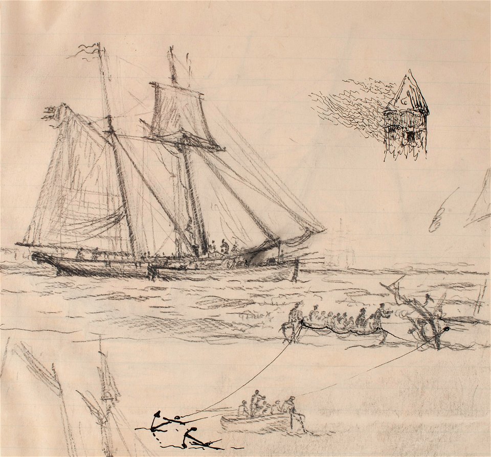 Teckning - Sjöhistoriska museet - OB 760
