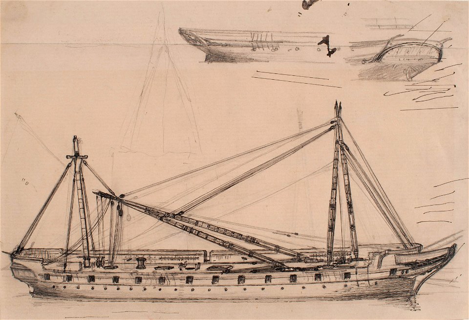 Teckning - Sjöhistoriska museet - OB 784