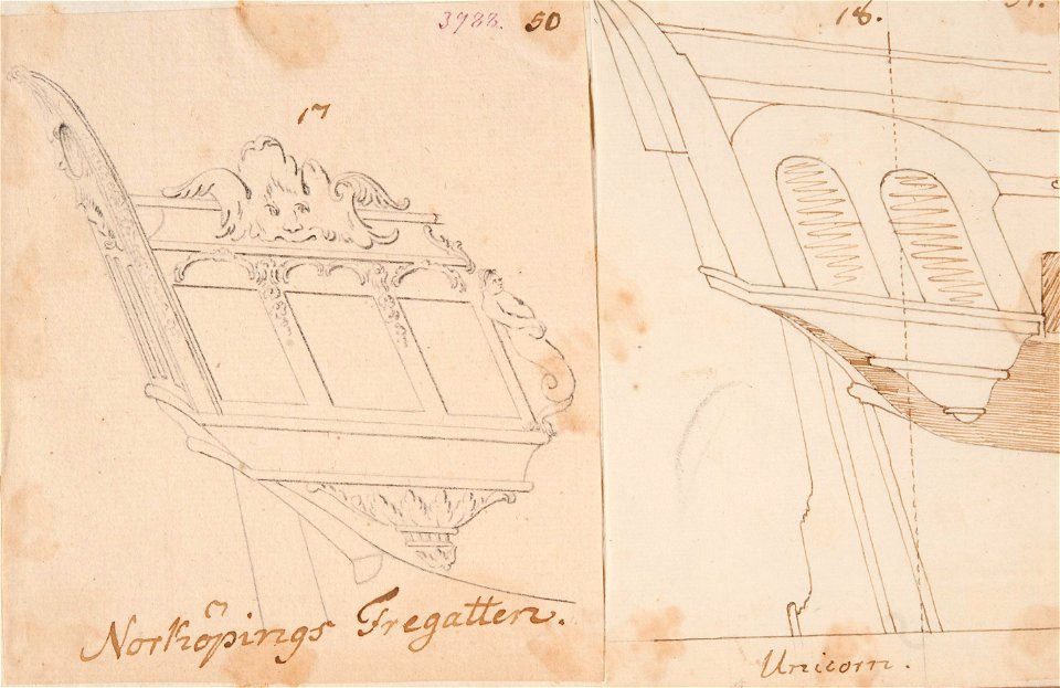 Teckning - Sjöhistoriska museet - SB 1382b