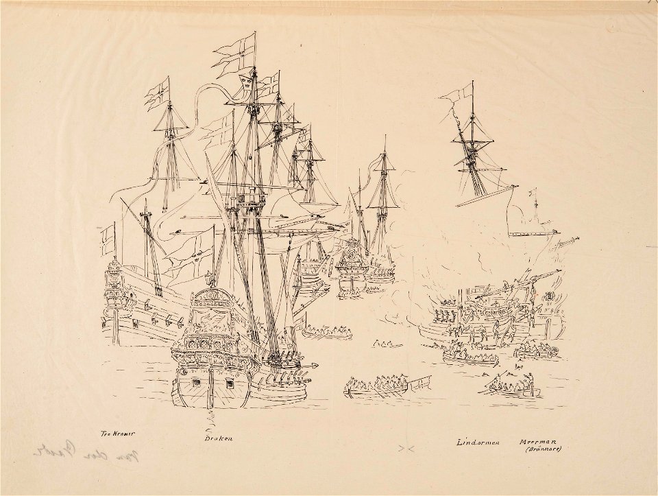 Teckning - Sjöhistoriska museet - OB 734-741 4
