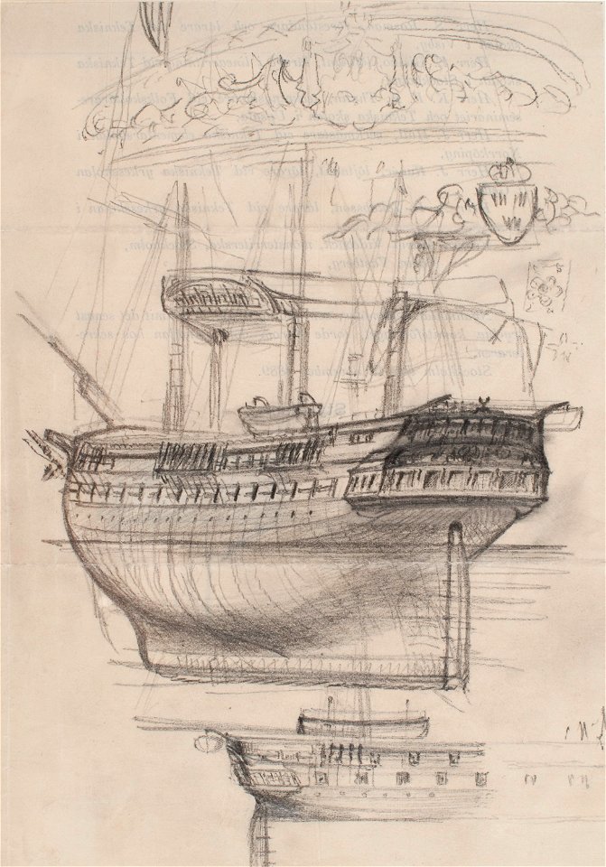 Teckning - Sjöhistoriska museet - OB 788