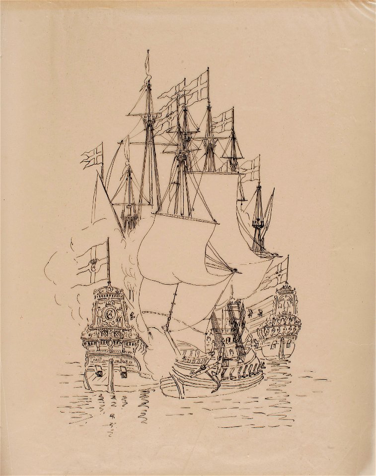 Teckning - Sjöhistoriska museet - OB 734-741 5
