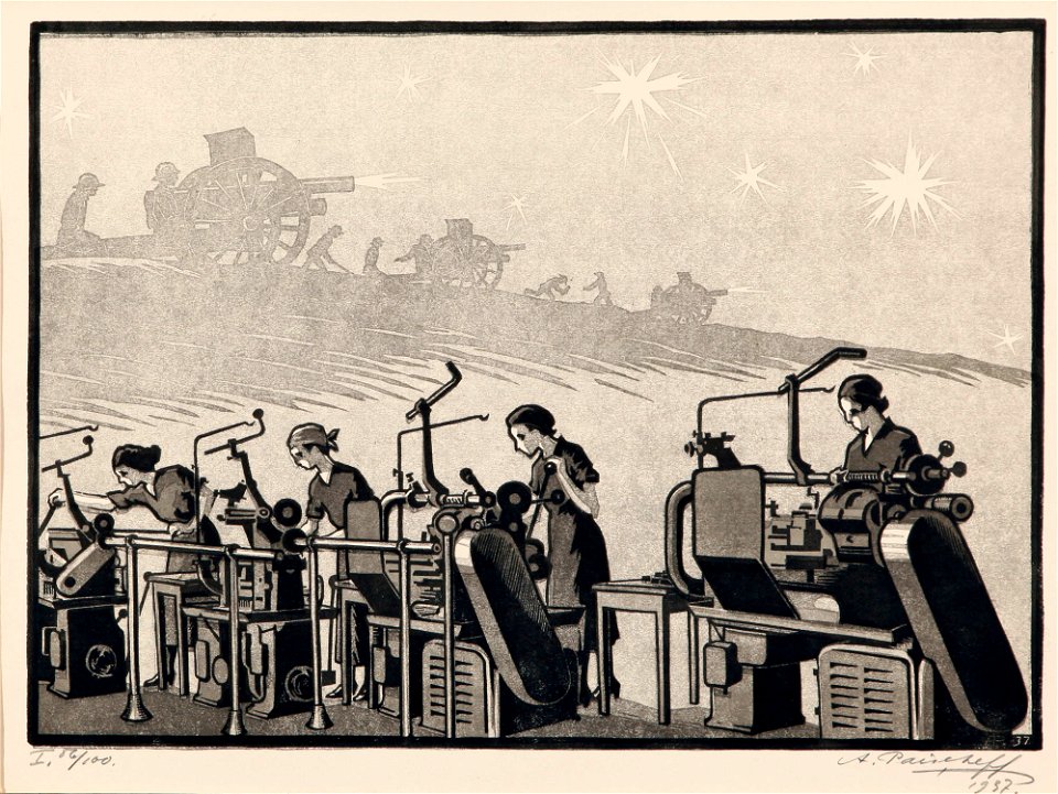 Tehtaan naisia, Print 1 of 2 by Alexander Paischeff