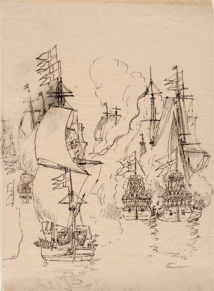 Teckning - Sjöhistoriska museet - OB 734-741