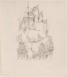 Teckning - Sjöhistoriska museet - OB 734-741 8