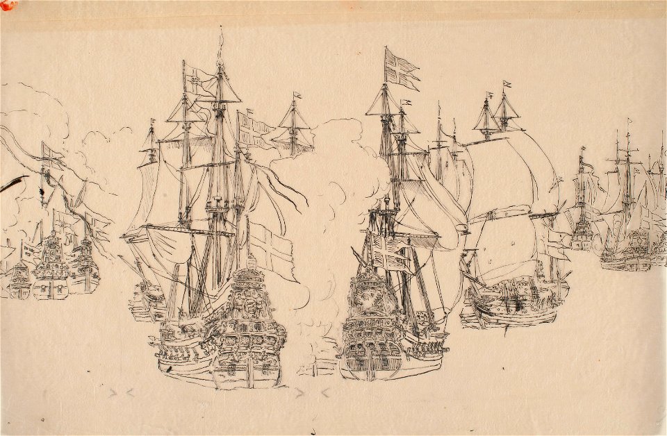 Teckning - Sjöhistoriska museet - OB 734-741 7