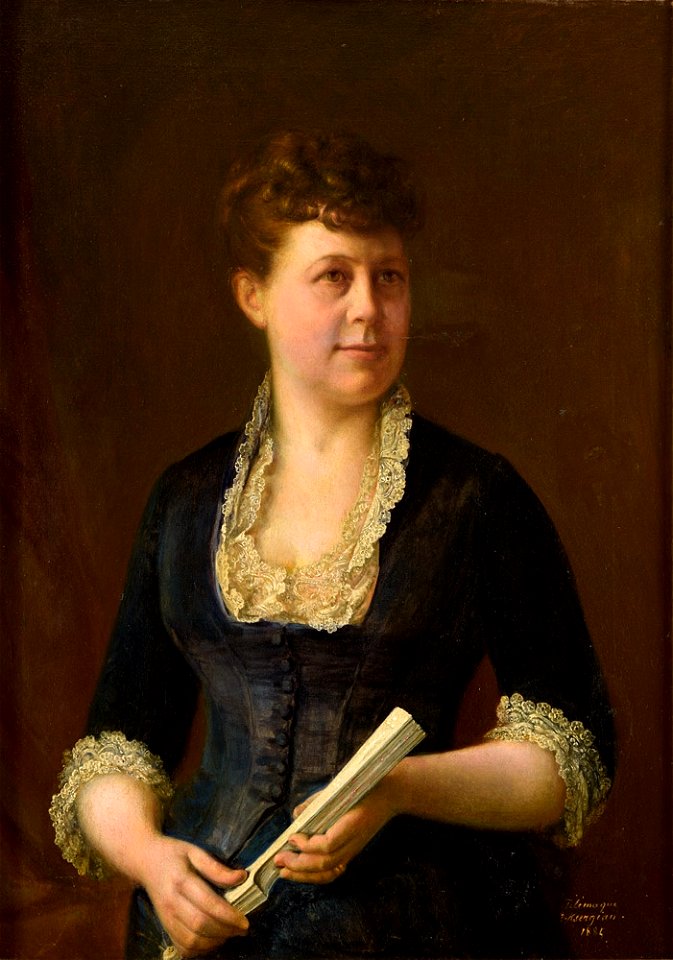Telemaque Eksergian Lady with a fan