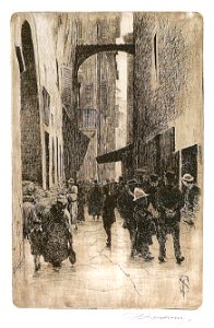 Telemaco Signorini acquaforte, Il ghetto,1874
