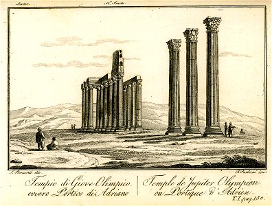 Tempio di Giove Olimpico ovvero Portico di Adriano - Pomardi Simone - 1820