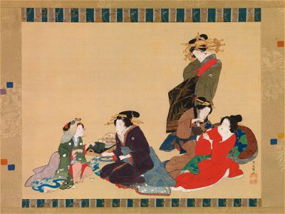 Teisai Hokuba - Five Beauties - 2015.500.9.12 - Metropolitan Museum of Art