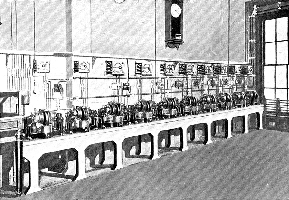 Telephone motor generator station (Rankin Kennedy, Electrical Installations, Vol V, 1903)