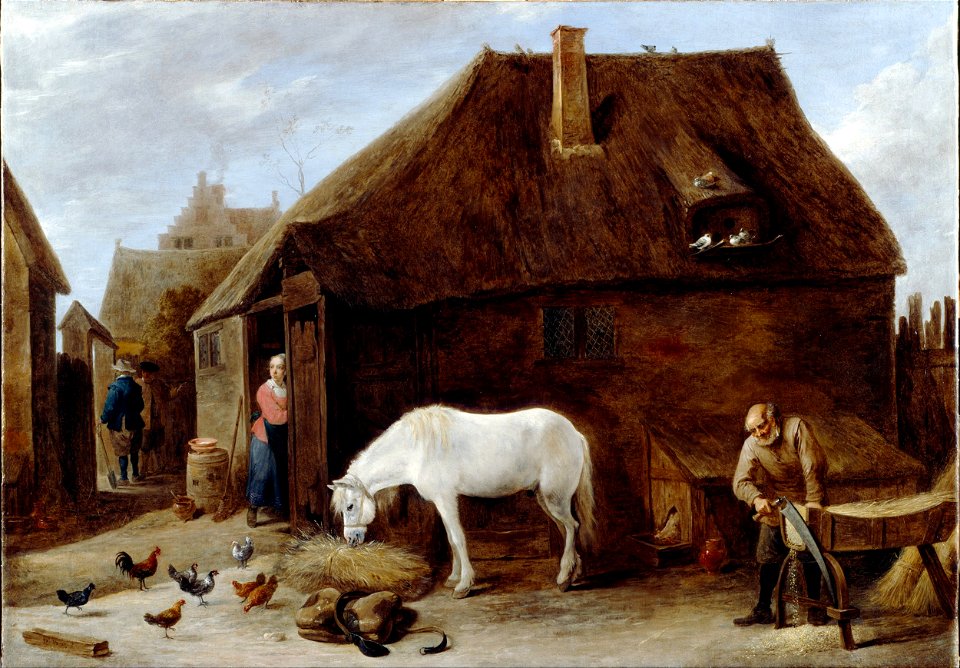 Teniers, David the younger - The Chaff-cutter - Google Art Project