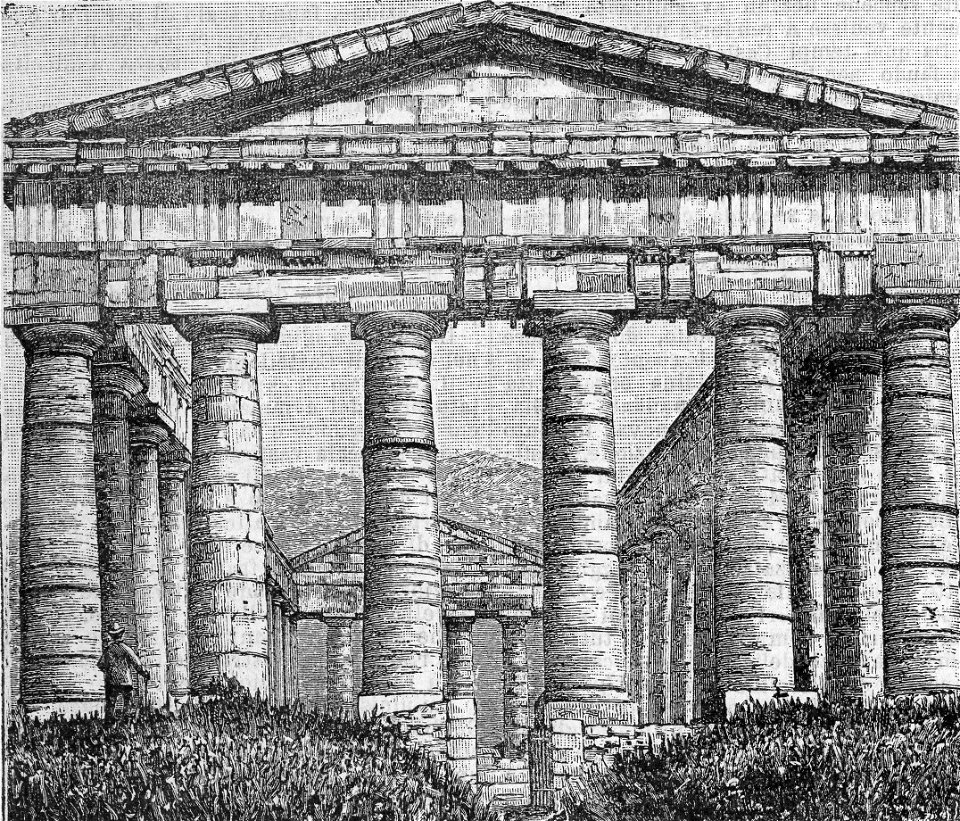 Tempio di Segesta (xilografia)