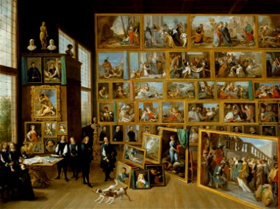 David Teniers the Younger - Archduke Leopold William in his Gallery at Brussels - Google Art Project