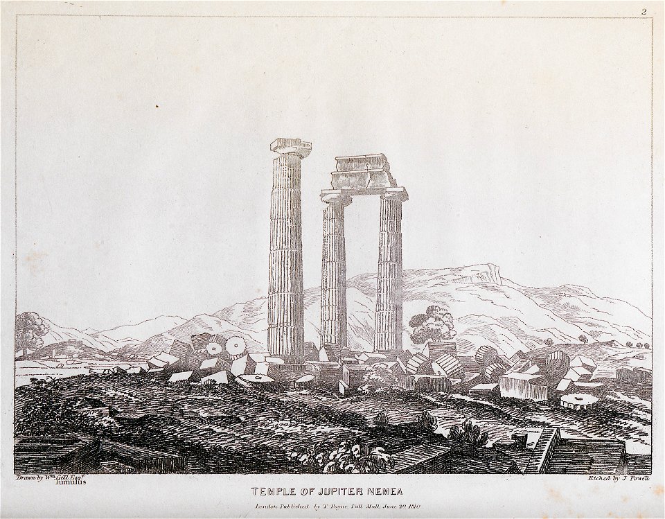 Temple of Jupiter Nemea - Gell William - 1810