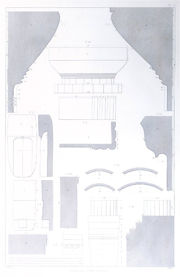 Temple de Jupiter à Olympie (5) - Blouet Guillaume-abel - 1831