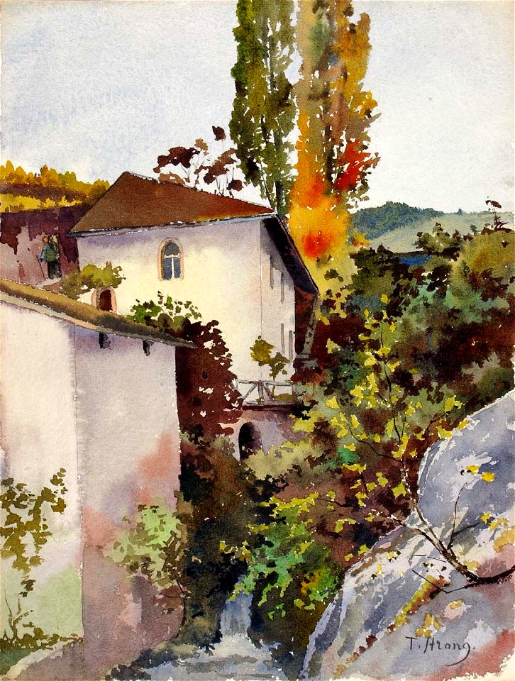 Templeton Strong - Between Lausanne and Vevey, Above the Highway - 1988.95 - Smithsonian American Art Museum