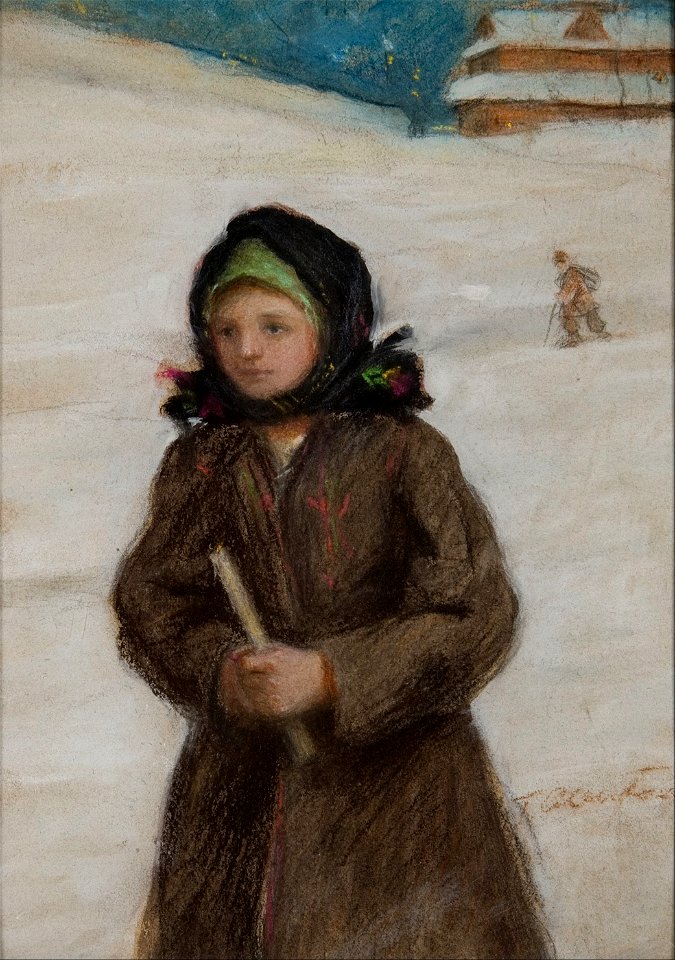 Teodor Axentowicz - Dziewczyna z gromnicą - Google Art Project
