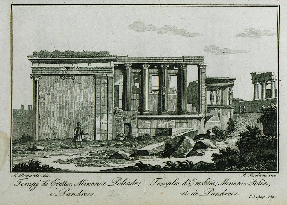 Tempi di Eretteo, Minerva Poliade e Pandroso - Pomardi Simone - 1820