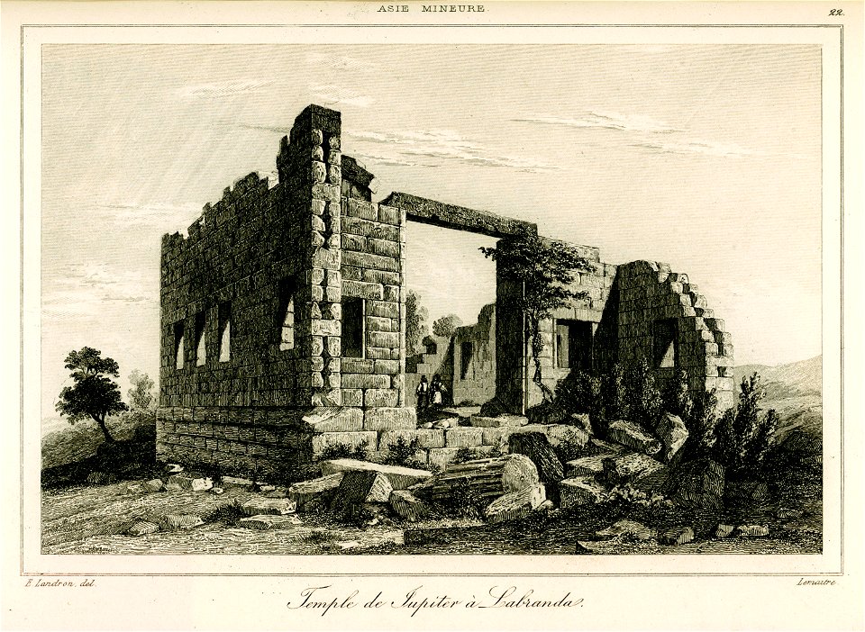 Temple de Jupiter à Labranda - Texier Charles Félix Marie - 1882