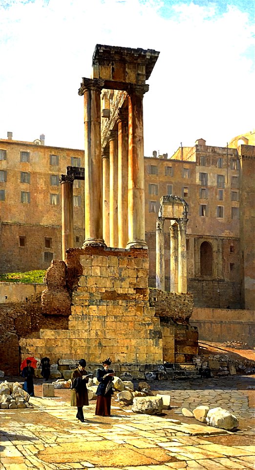 Temple of Saturn by Luigi Bazzani, 1894