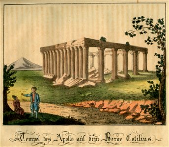 Tempel des Apollo auf dem Berge Cotilius - Griechenland Oder Sitten Bräuche Trachten Und Denkmäler Der Griechen Nach Den Neuesten Und Beste Quellen Bearbeitet - 1825