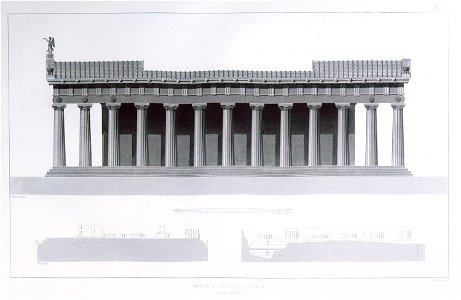 Temple de Jupiter à Olympie Restauration (2) - Blouet Guillaume-abel - 1831