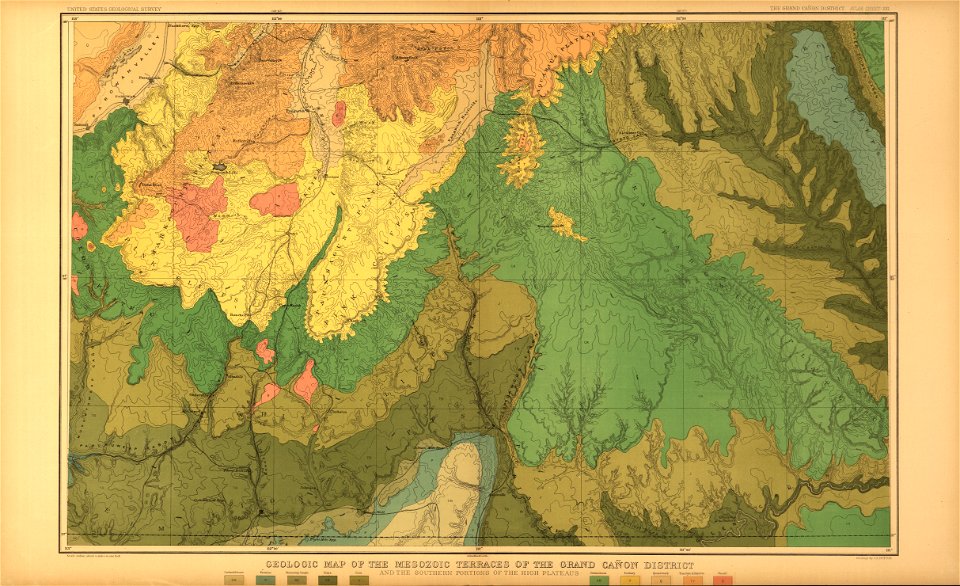 Tertiary history of the Grand cañon district, with atlas,... LOC gs05000790-22