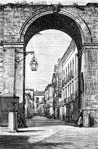 Teramo – Ingresso Porta Madonna (xilografia)