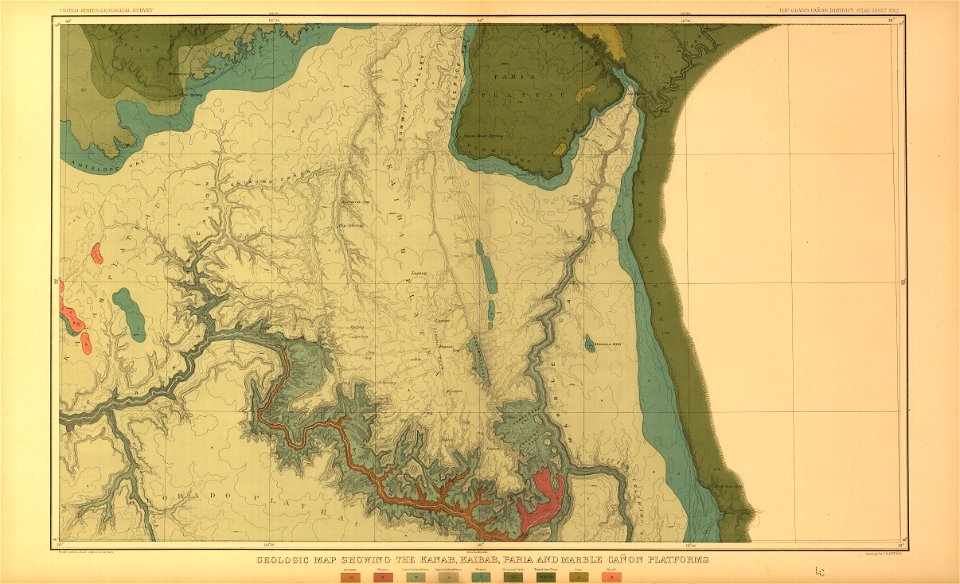 Tertiary history of the Grand cañon district, with atlas,... LOC gs05000790-23