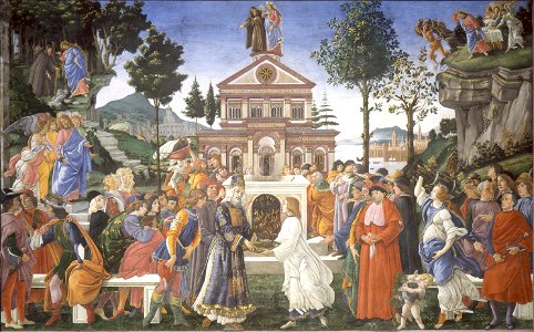 Tentaciones de Cristo (Botticelli). Free illustration for personal and commercial use.