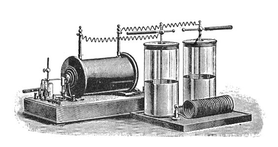 Tesla high-frequency equipment (Rankin Kennedy, Electrical Installations, Vol V, 1903). Free illustration for personal and commercial use.
