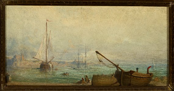 Teofil Kwiatkowski - View of the Avignon port - MP 97 MNW - National Museum in Warsaw