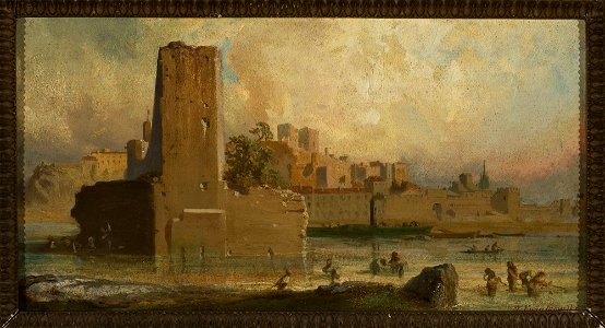 Teofil Kwiatkowski - View of the Avignon port - MP 96 - National Museum in Warsaw