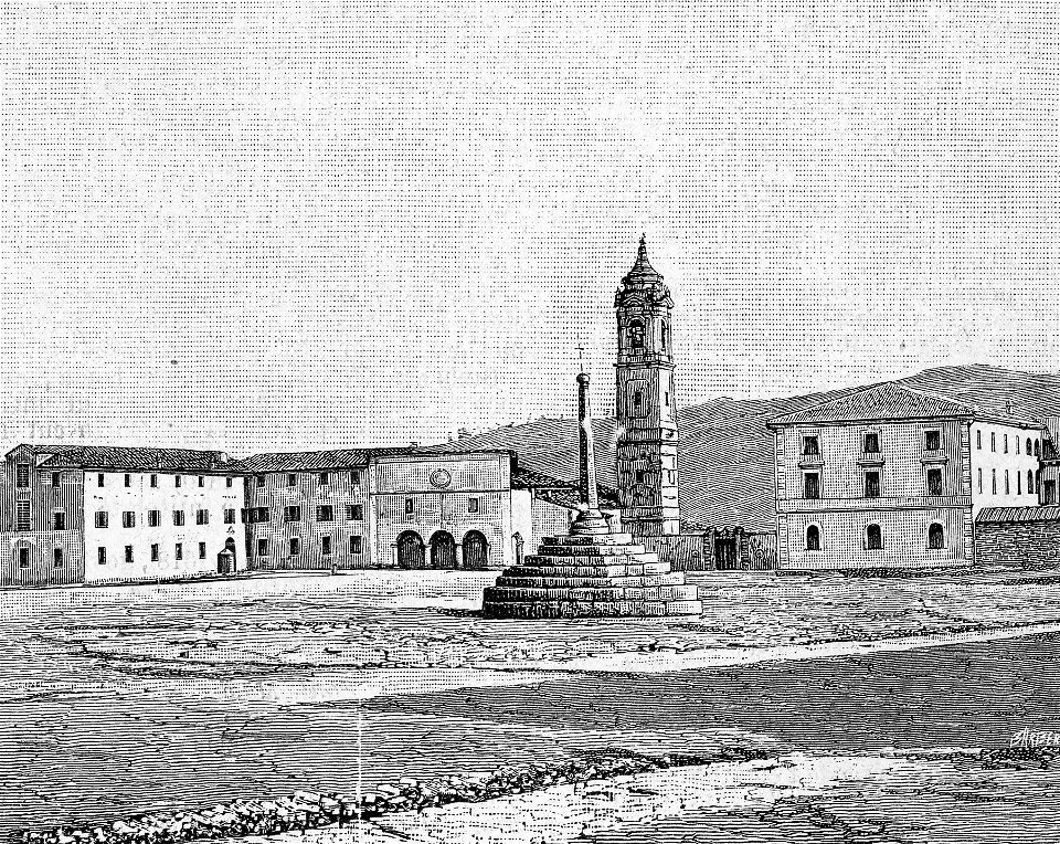 Teramo – Santa Maria delle Grazie e Distretto Militare (xilografia)
