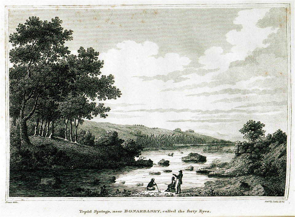 Tepid Springs, near Bonarbashy, called the forty Eyes - Clarke Edward Daniel - 1824