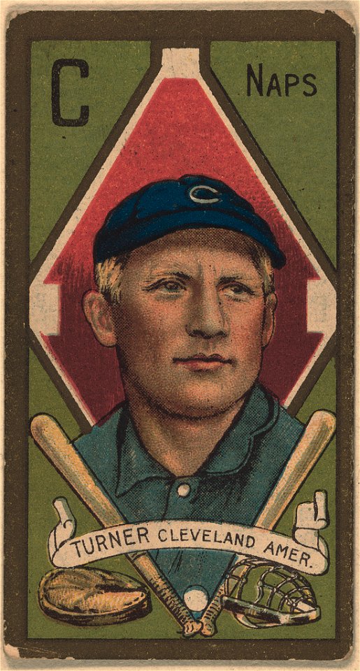 Terence Turner, Cleveland Naps, baseball card portrait LCCN2008677859