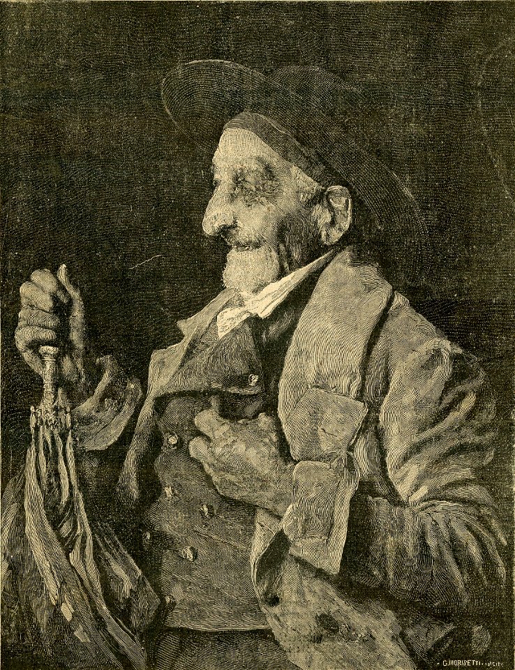 Testa di vecchio quadro di F