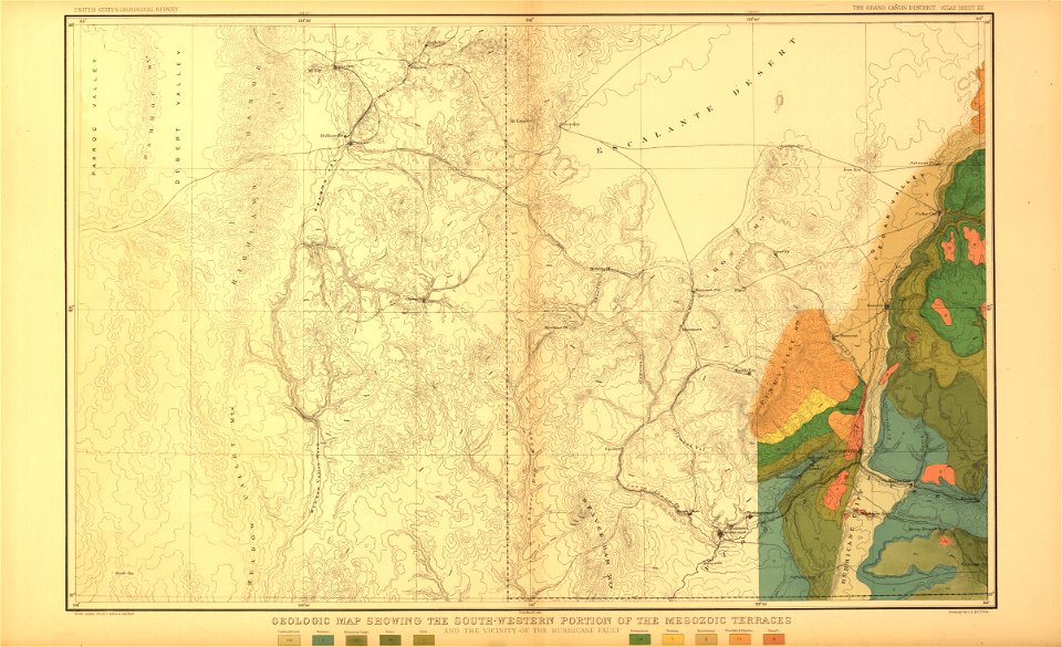 Tertiary history of the Grand cañon district, with atlas,... LOC gs05000790-21