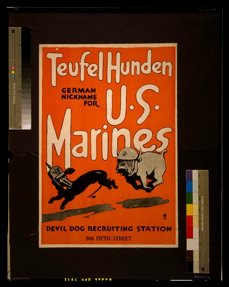 Teufel hunden, German nickname for U.S. Marines Devil dog recruiting station, 506 Fifth Street - - H. LCCN2002712326